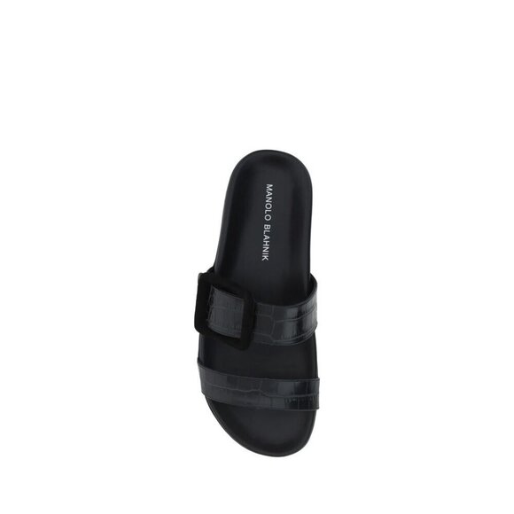 Manolo Blahnik Mayfu Sandals/EU37.5/US7.5/Brown - Picture 4 of 4